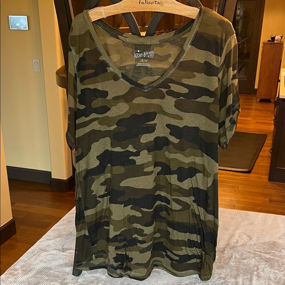 Lucky Brand Green Camo T-Shirt